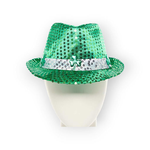 Picture of ST PATRICKS DAY SEQUIN FEDORA HAT